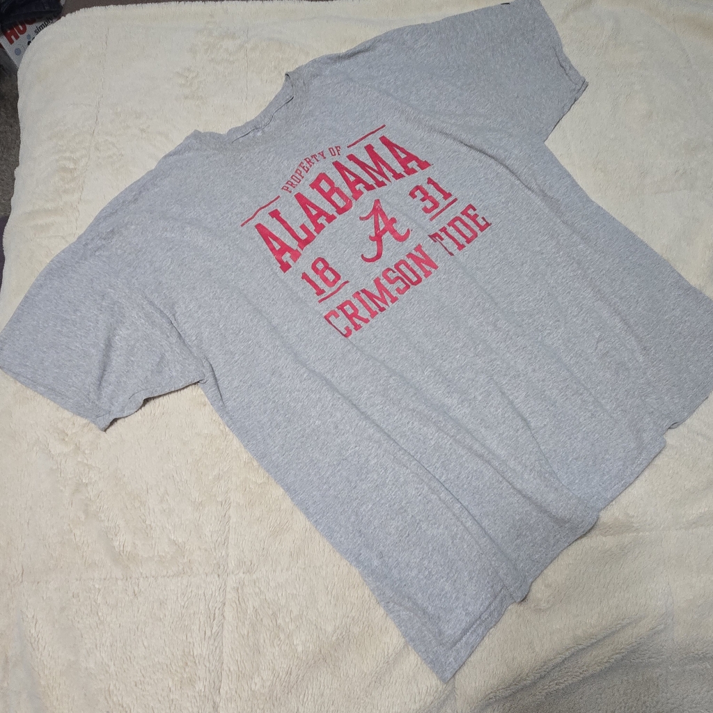 Alabama Crimson Tide Russell Tshirt Roll Tide Football Collegiate Gray 3x